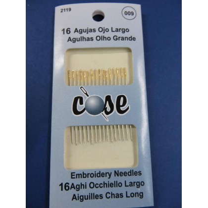 Agujas coser ojo grande