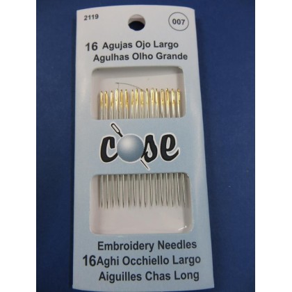 Agujas coser ojo grande