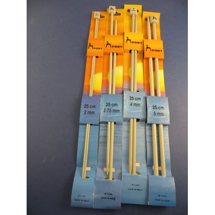 Aguja Tejer Corta 25cm.