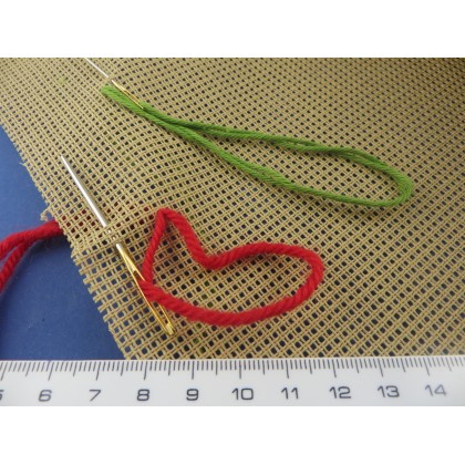 Cañamazo liso medio punto