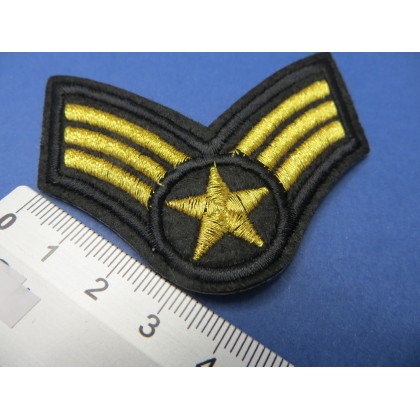 PARCHE MILITAR GALONES-ESTRELLA