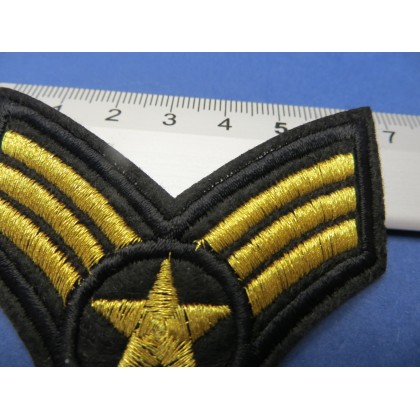 PARCHE MILITAR GALONES-ESTRELLA