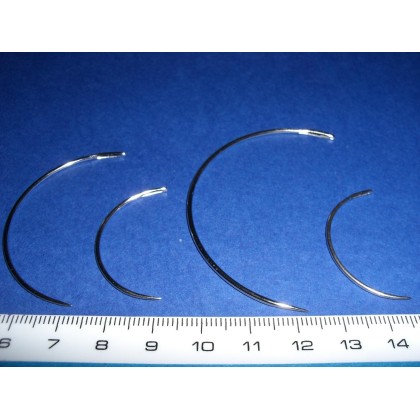 Aguja coser curvada