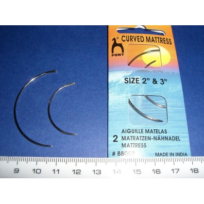 Aguja coser curvada