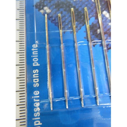 Agujas para bordar sin punta