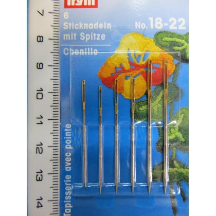 Agujas para bordar con punta