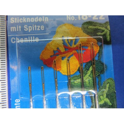 Agujas para bordar con punta