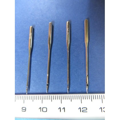 Agujas máquina talón plano