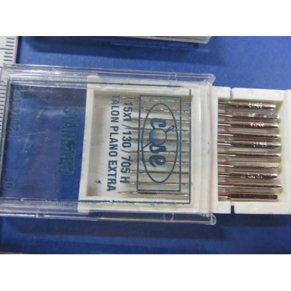 Agujas máquina talón plano